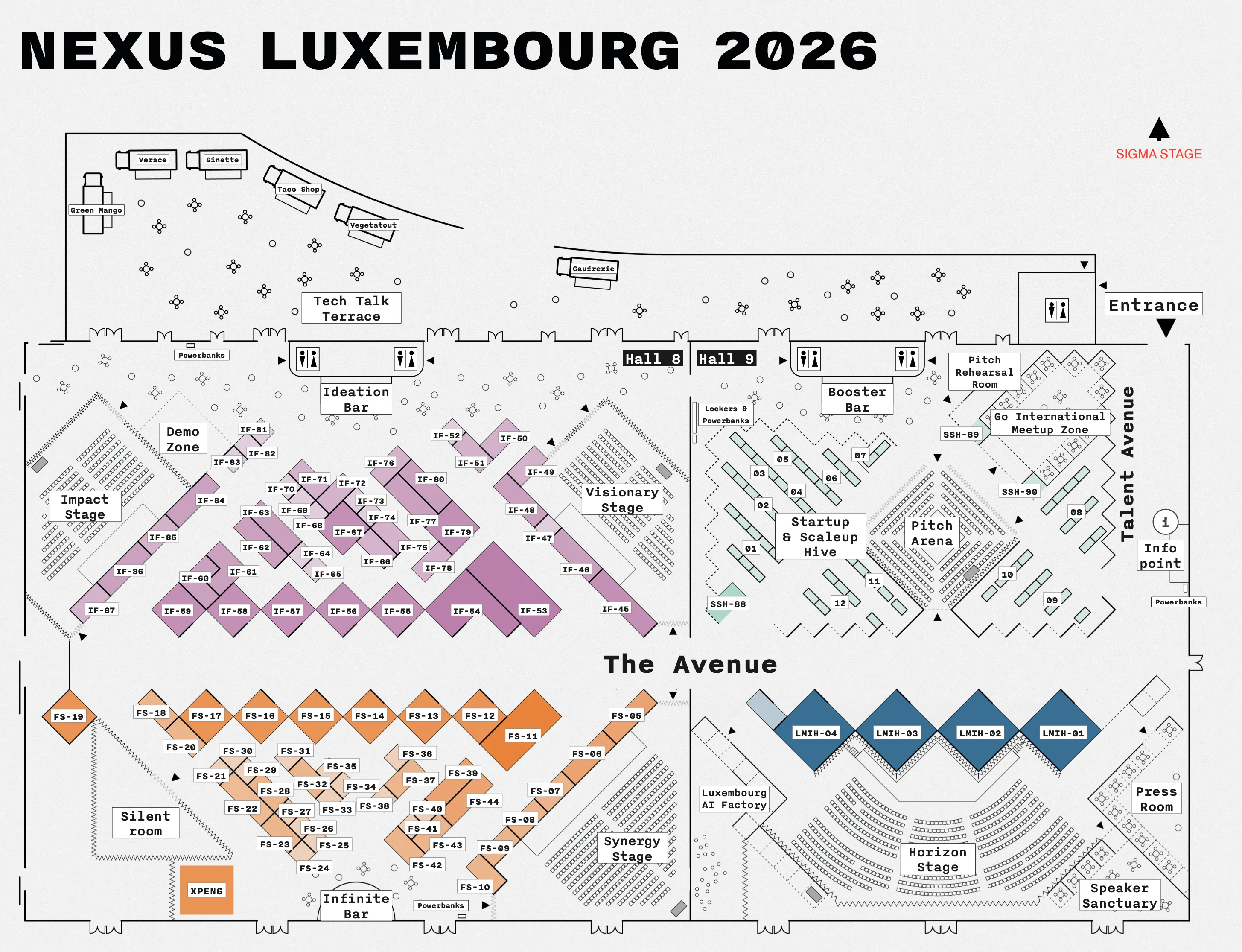 Nexus Luxembourg 2026 exhibitors floor plan