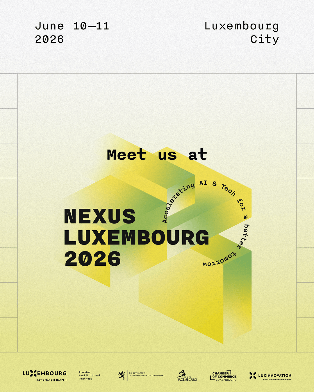 Nexus Luxembourg 2026 main exhibitor announcement visual
